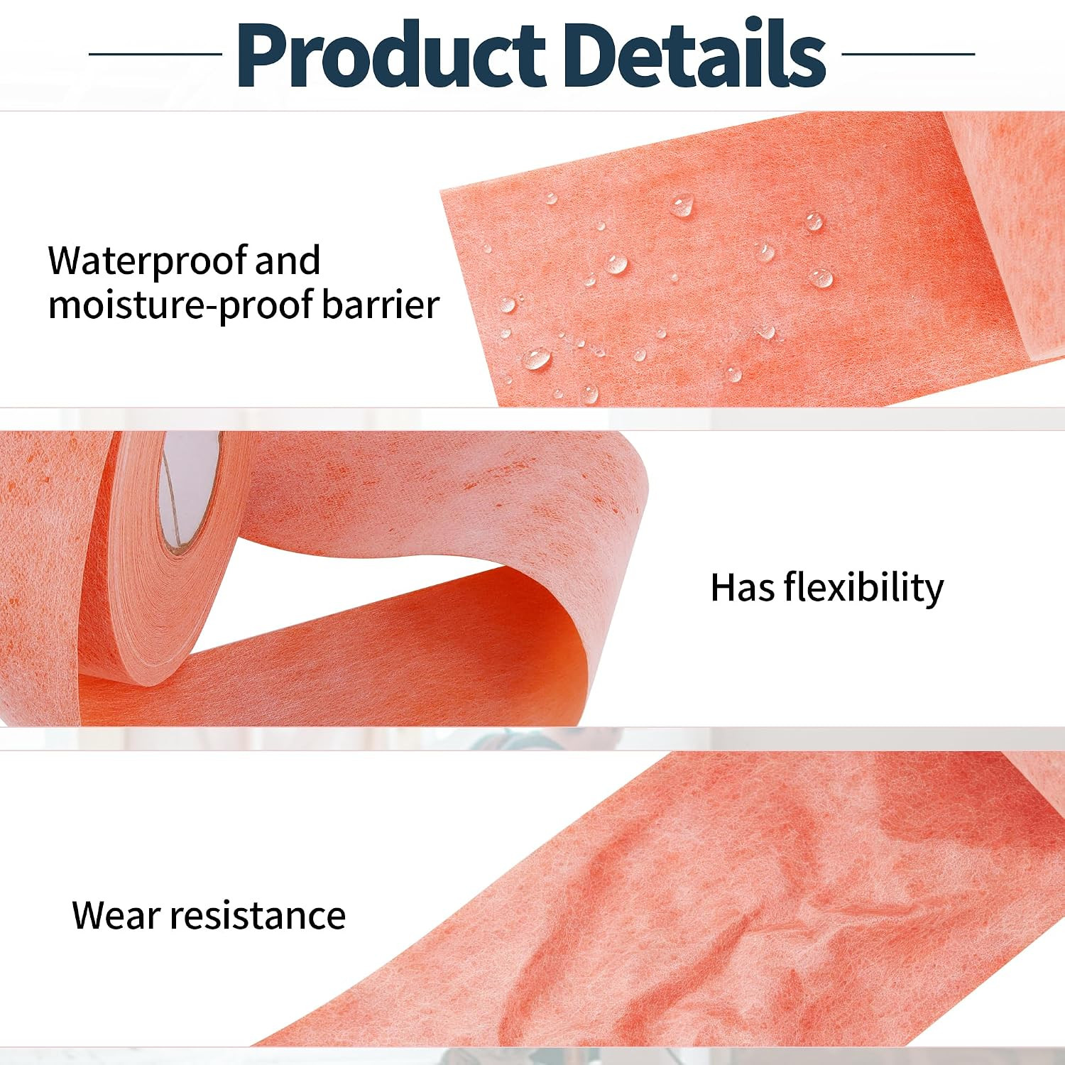Waterproofing Membrane Band,3 in X 33Ft, 24 Mil Underlayment