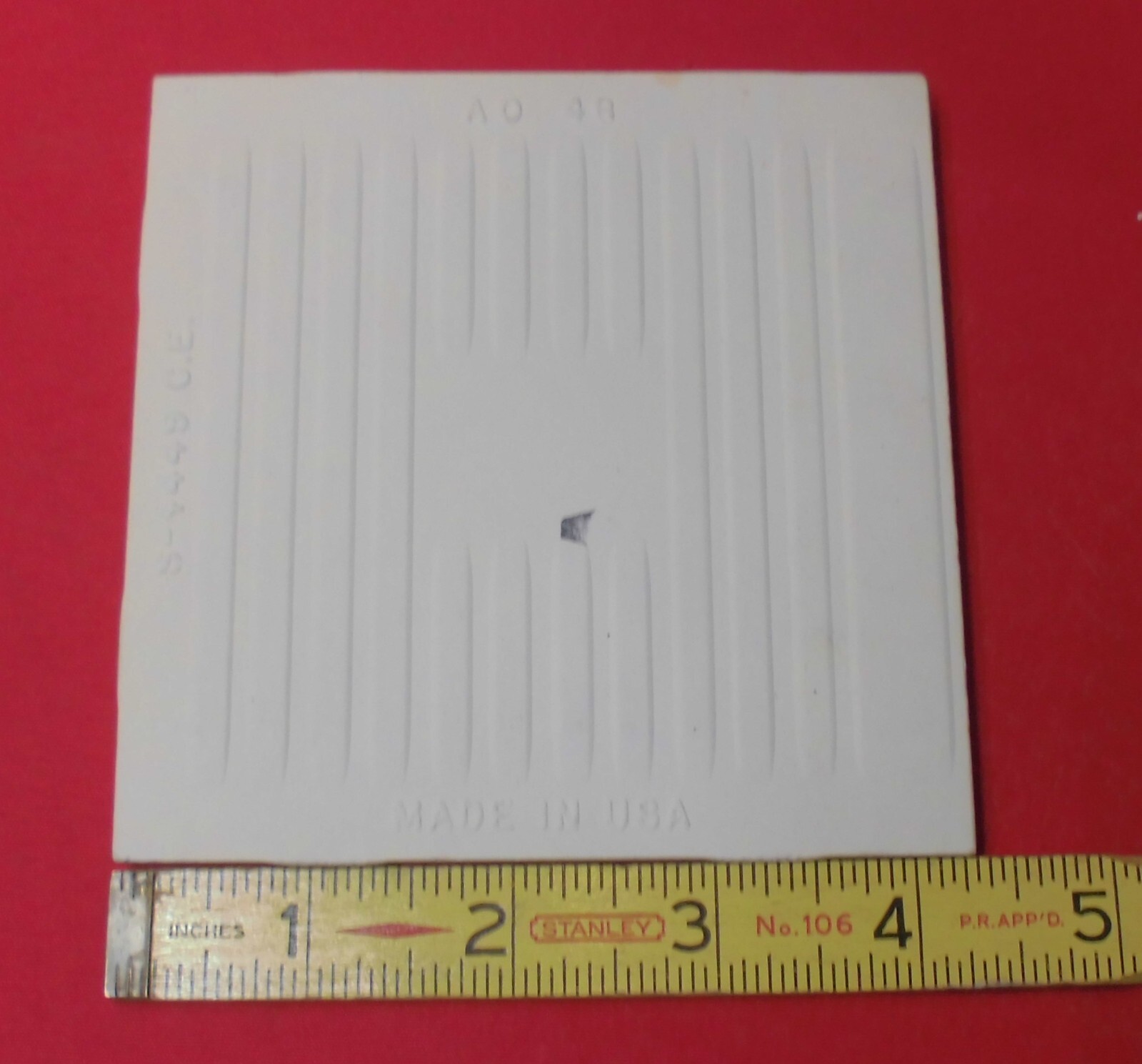 1 pc. Buttercup Yellow: 4-1/4″ Glossy BULLNOSE Ceramic Tile: American Olean, NOS