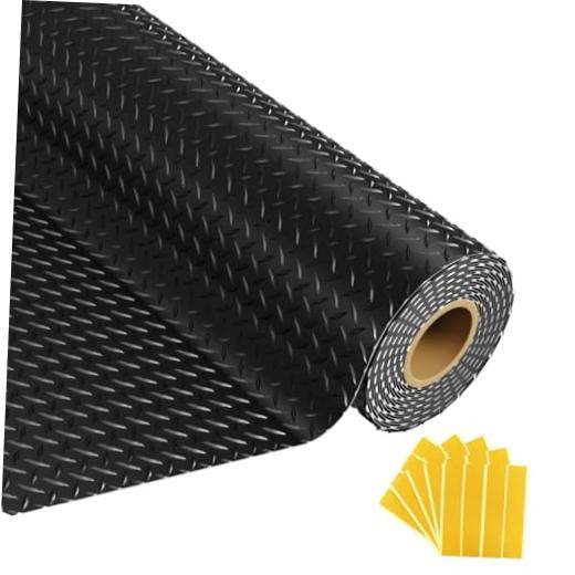 8×20 FT Garage Floor Mat, 2.8mm Thickened Flooring Roll for Under 8×20FT Black