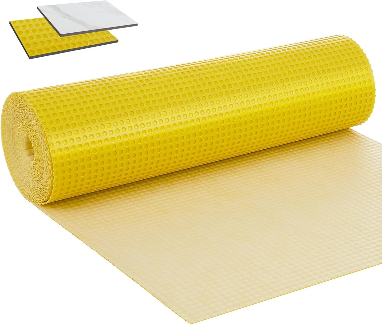 108 Sq Ft Uncoupling Membrane for Tile Floor, 1/8”(3Mm) Waterproofing Underlaym