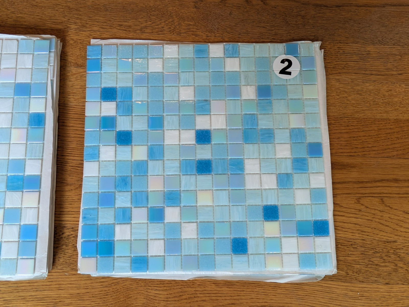 10 Sheets Bisazza Italian Glass Mosaic Tile Blue Shading Blend – 12.75″ Square