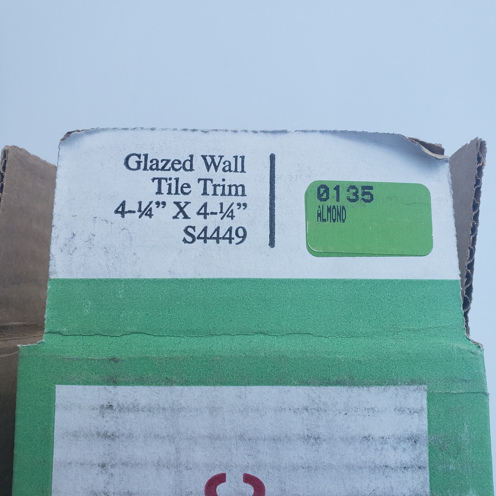 Lot of 3 Daltile Glazed Tile Trim, 4.25″x4.25″ Color Almond 0135