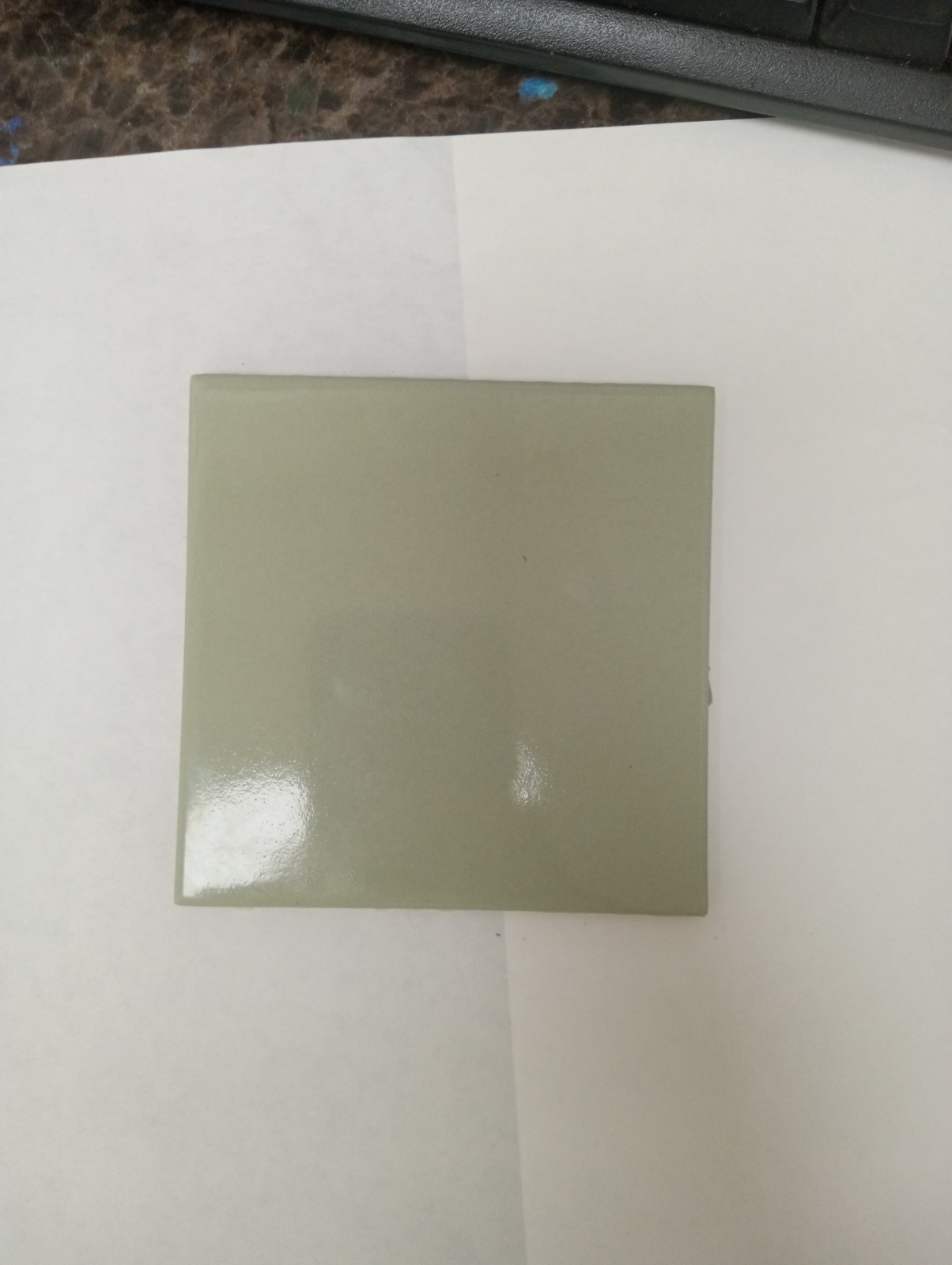 4×4 Tile Glossy Sage Square Wall Remodel Ceramic C#551-435 Sample