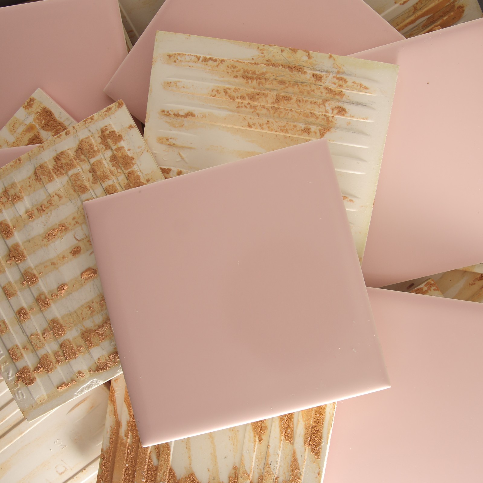 1950s Pink 4-1/4″ Bathroom Wall Tile – Mamie Pink Replacement – Vintage SunTile