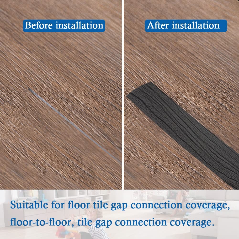 Wood Grain Floor Strip, 2″ Wide Self Adhesive, Transition, Dark Gray