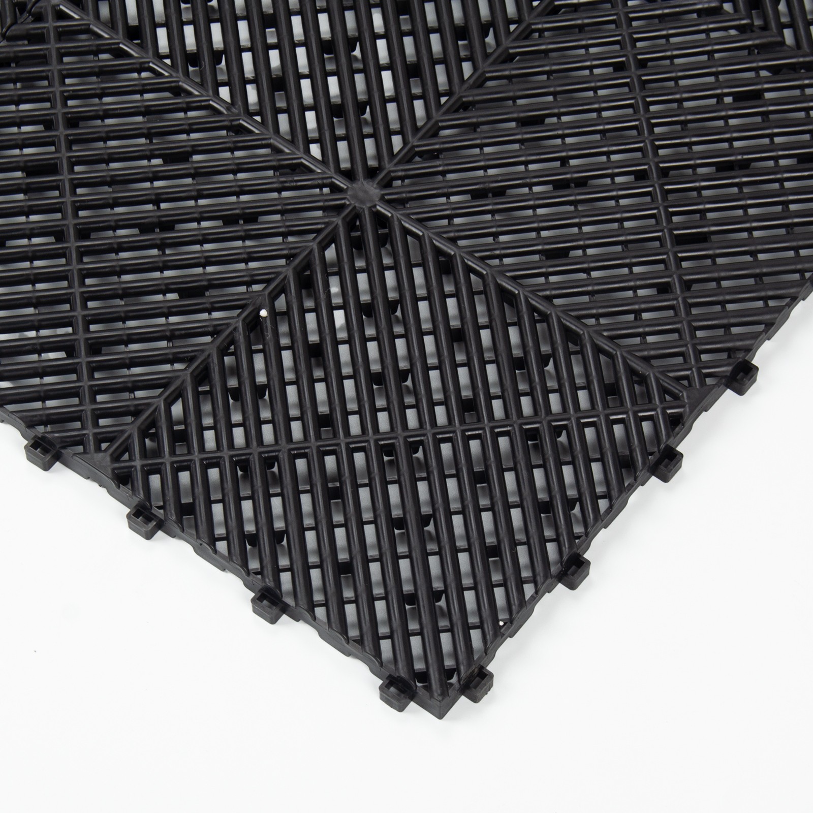 15.75” x 15.75” Vented Water Drainage Interlocking Garage Floor Tiles 50Pcs