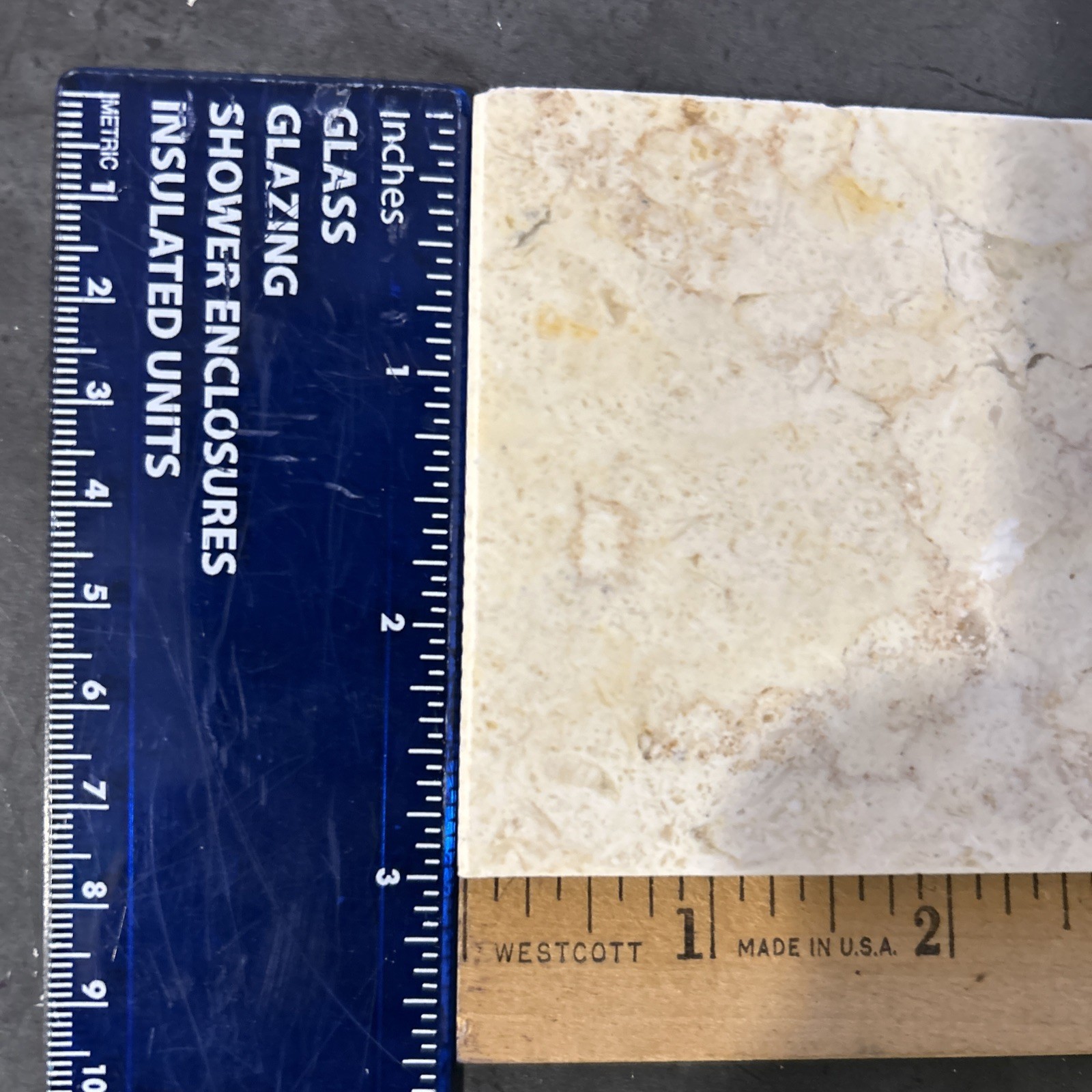 (1) piece Jerusalem Stone Ramon Gold Honed 3x6x3/4″ Beige Wall Tile Backsplash