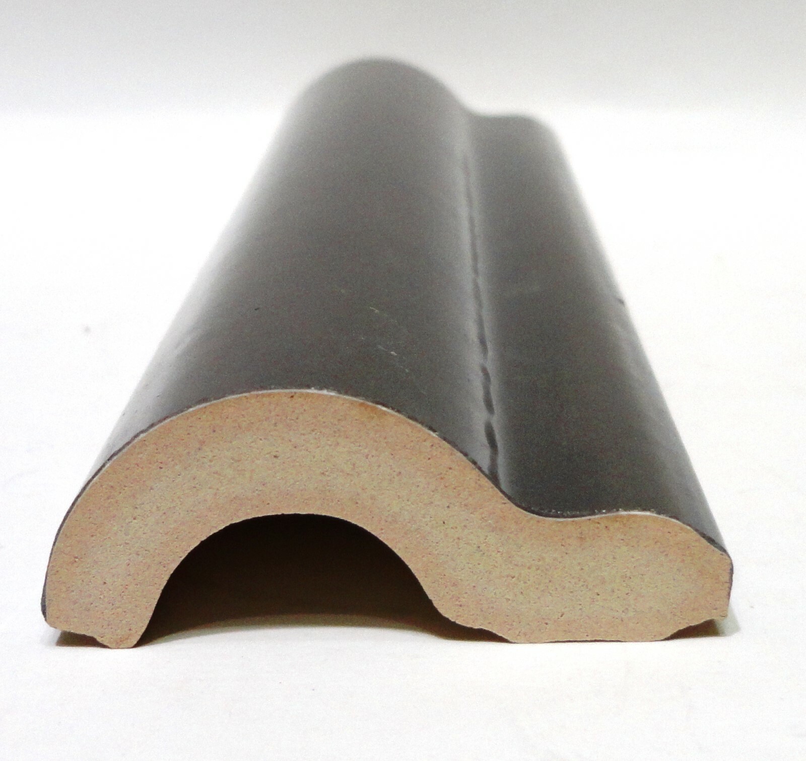 Allen + Roth 12-Piece Ceramic Chair Rail Tile (0857828) Charcoal