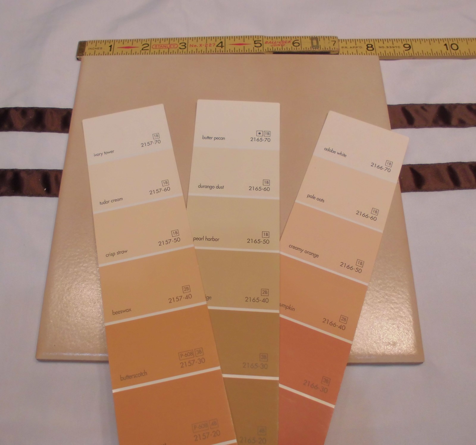 1 pc. *Tan-Brown-Peachy* Ceramic / Porcelain Floor Tile 8″ X 8″ Smooth Finish