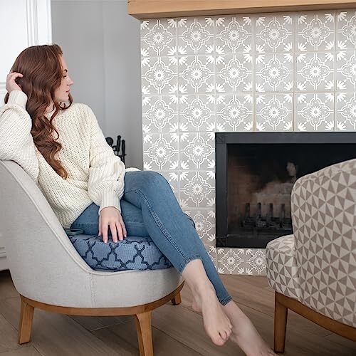 4 Pieces Reusable Tile Stencil 12 x 12 Inches Wall Templates Tile Trendy Style