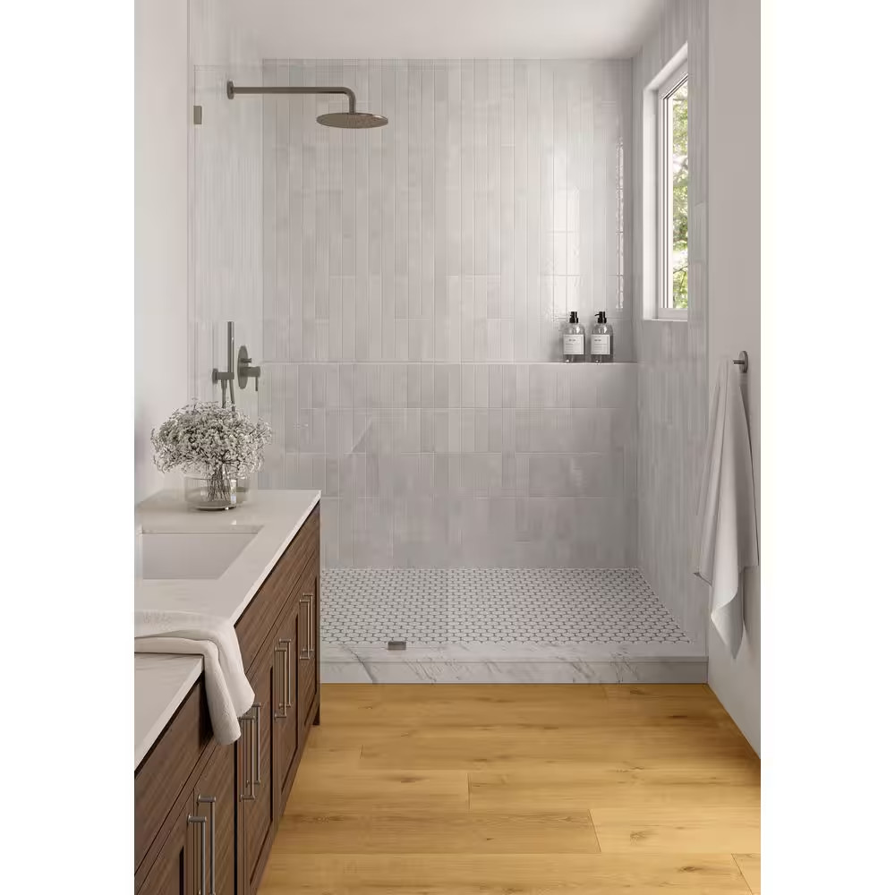 Cloe Subway Glossy Grey 2.5 In. X 8 In. Handmade-Look Ceramic Wall Tile (10.64 S