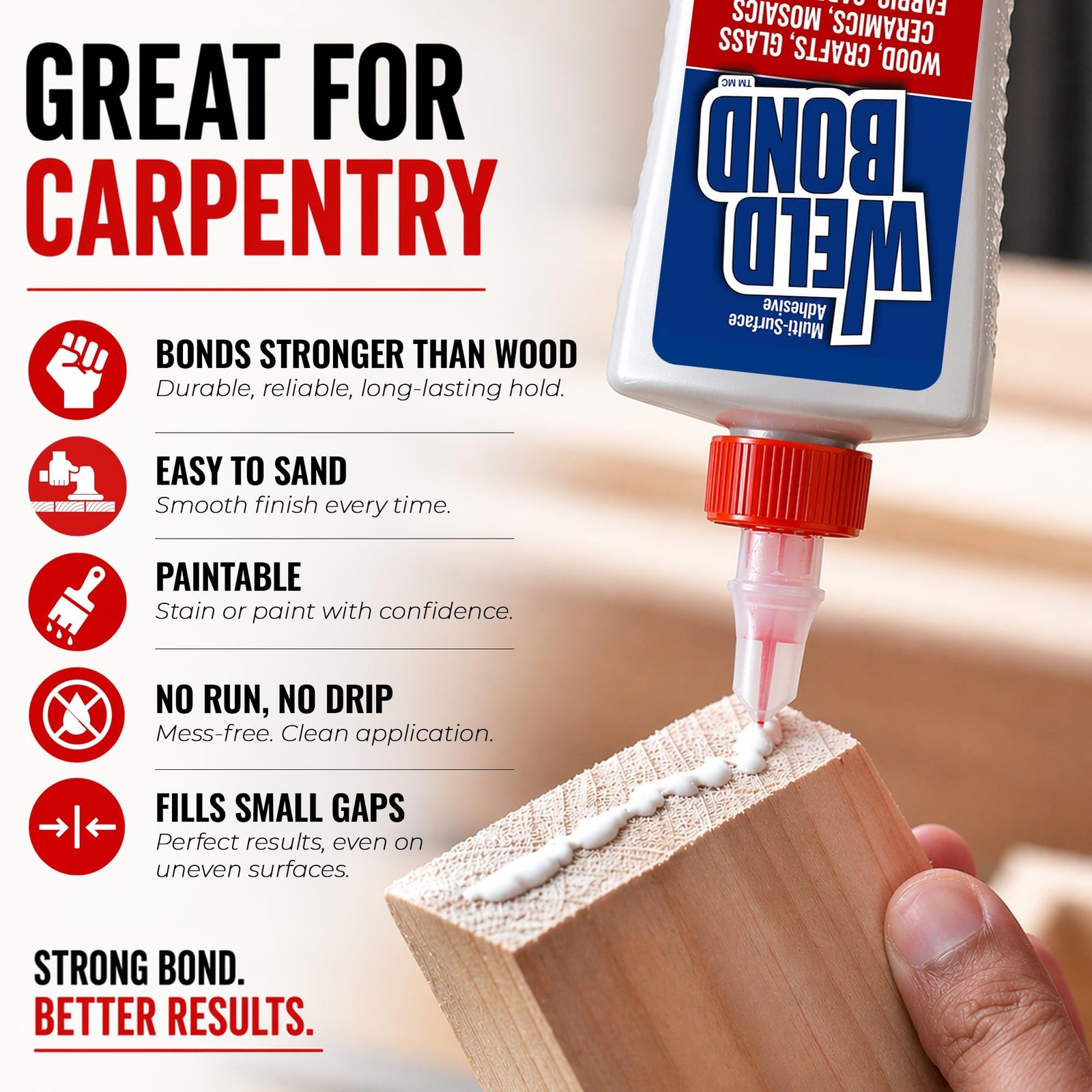 Weldbond Multi-Surface Strong Glue – Fast Drying Glue for Wood, Tile, Cera