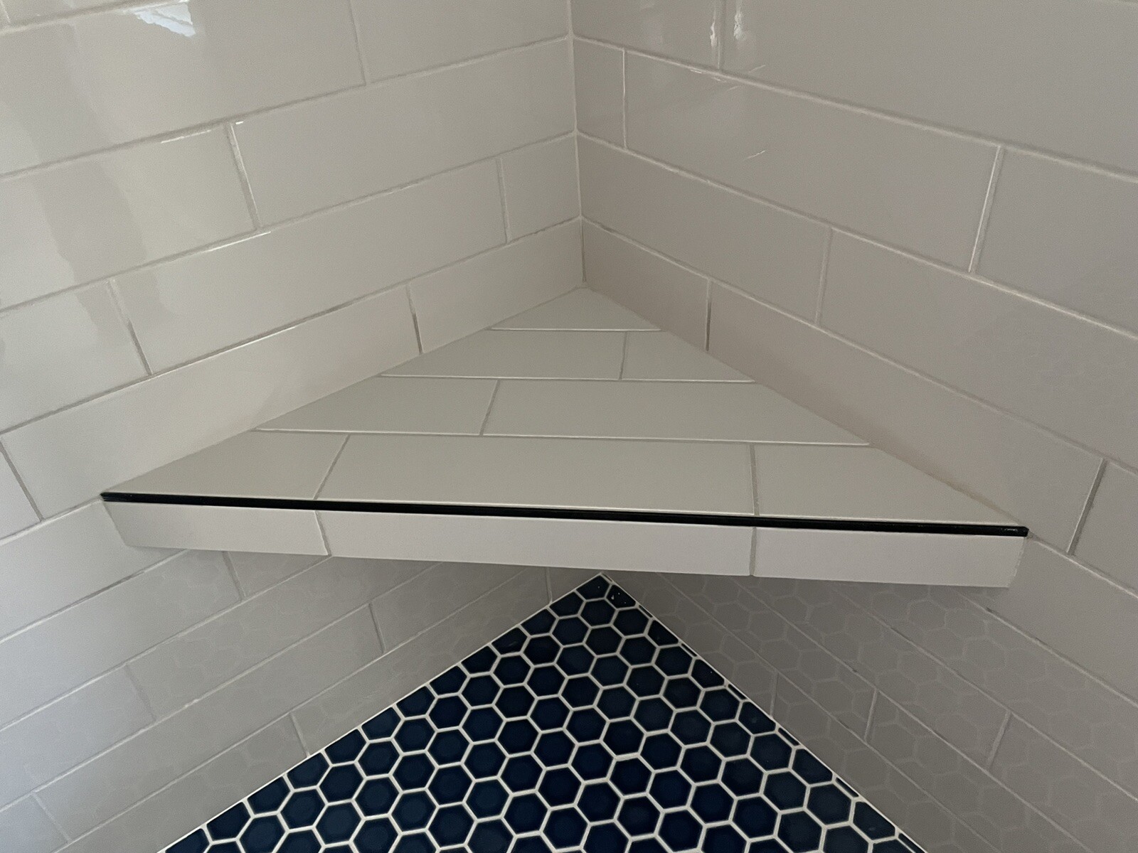 Shower Floating Bench – Schluter Kerdi-Board 2″ with Stainless Steel – Face 26in