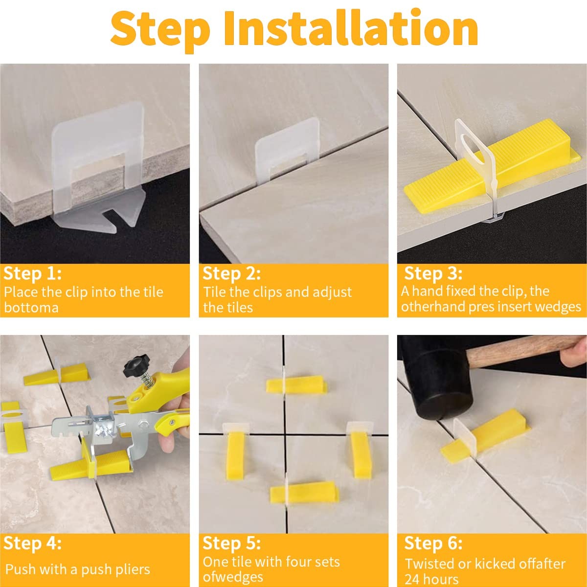Dgsl Tile Leveling System With Tile Plier – 300-Piece Tile Spacers Cli