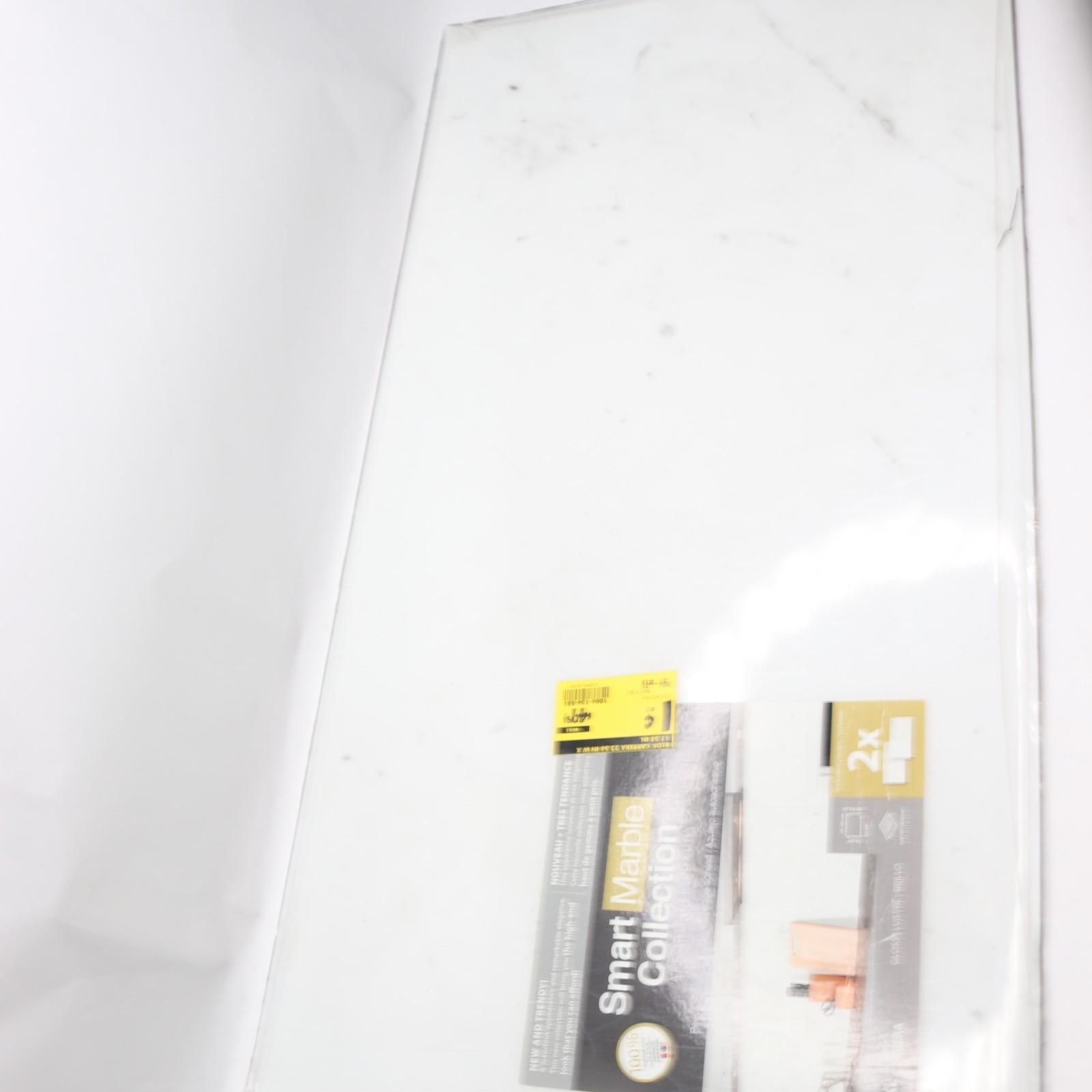 (2-Pk)Smart Tiles Blok Marble Peel & Stick Backsplash Wall Tiles 22.56″ x 11.58″