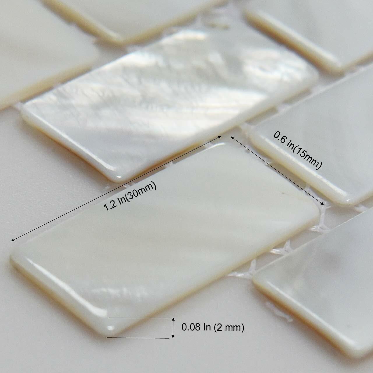 Mother of Pearl Shell Mosaic Tile for Kitchen Backsplash/Bathroom Tile, 10-Sheet