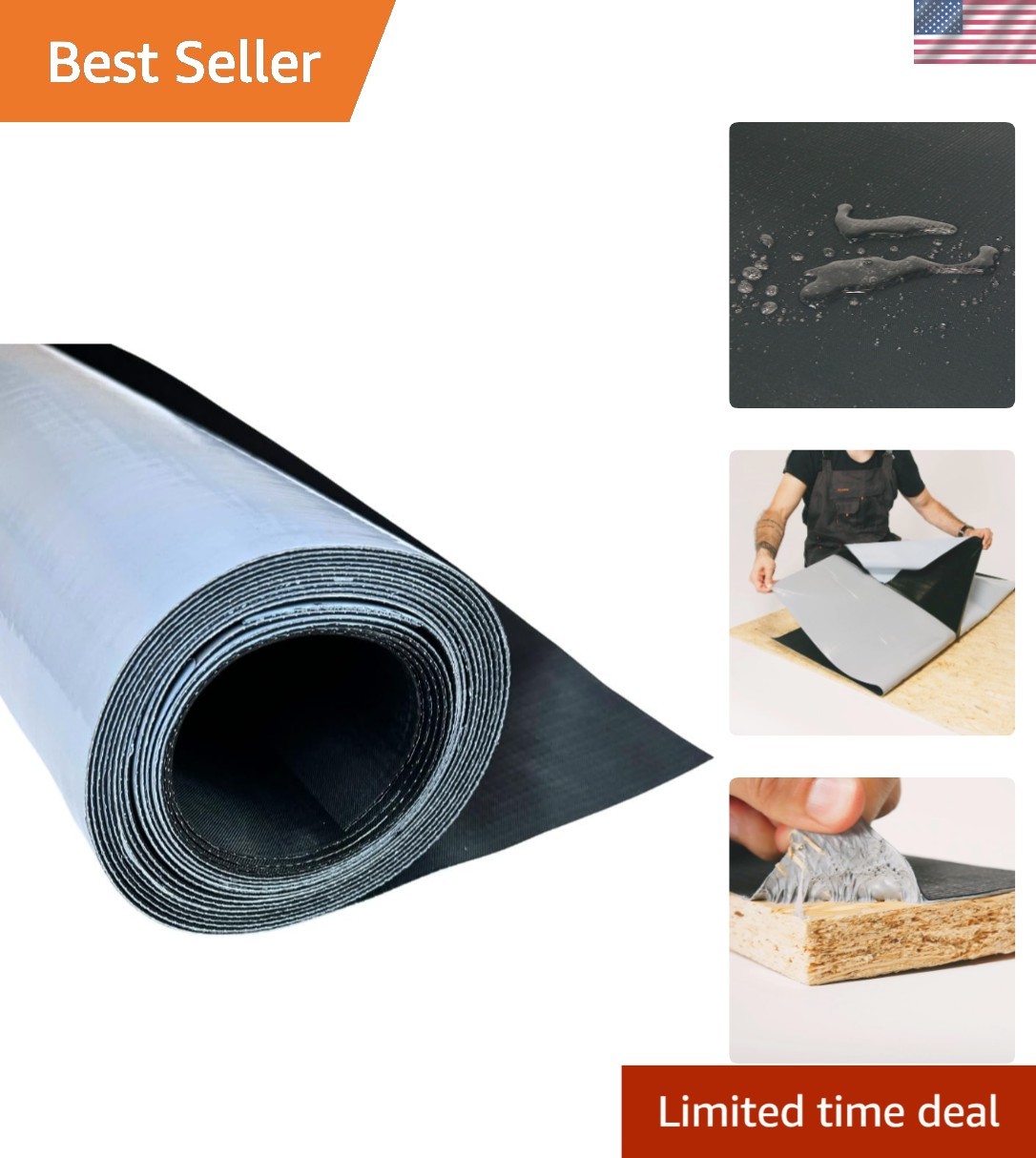 EPDM Waterproofing Membrane Roofing Sheet Self Adhesive Flat Roof Black