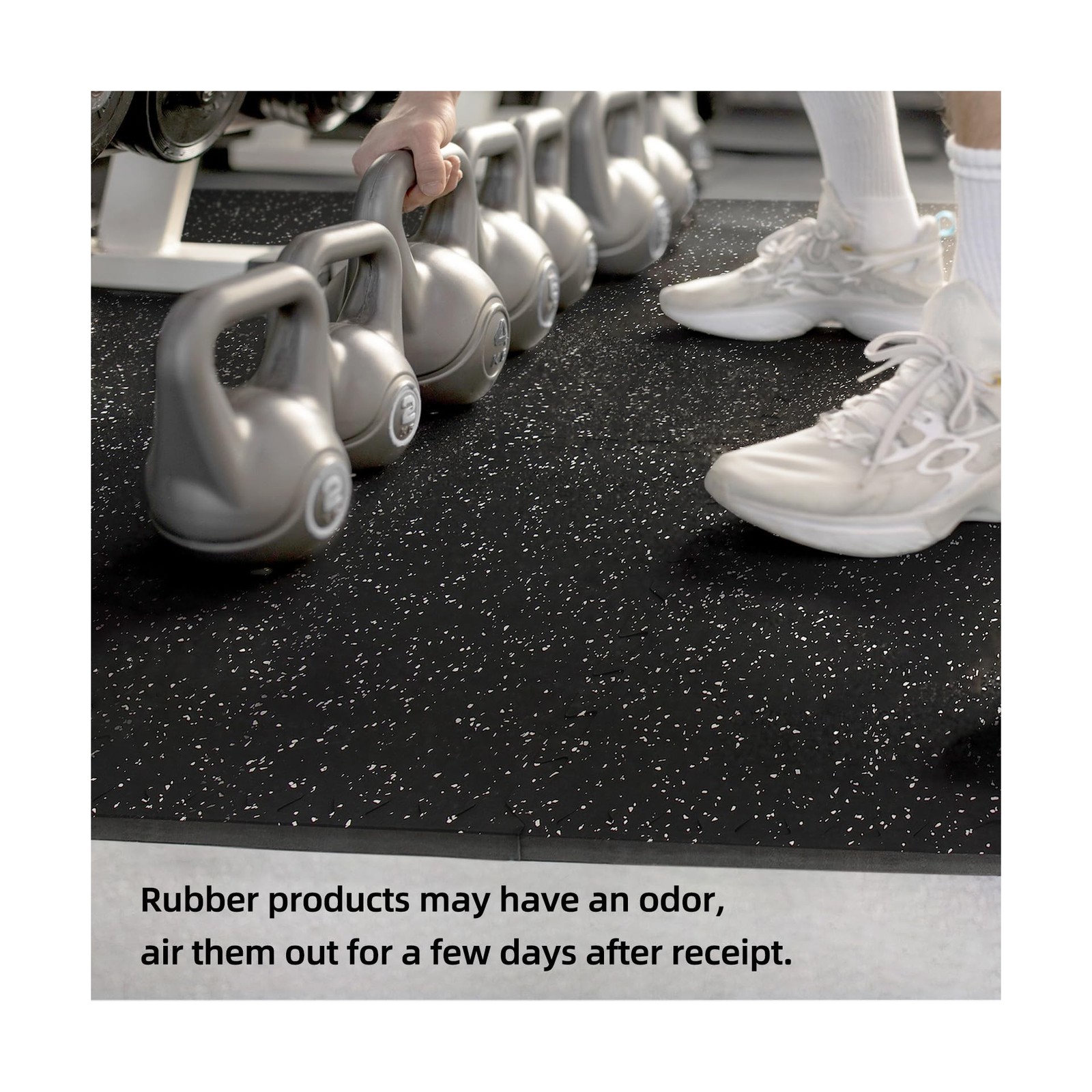 0.79in Extra-Thick 48 Sq Ft Exercise Equipment Mats, 12 Tiles Rubber Top EVA …
