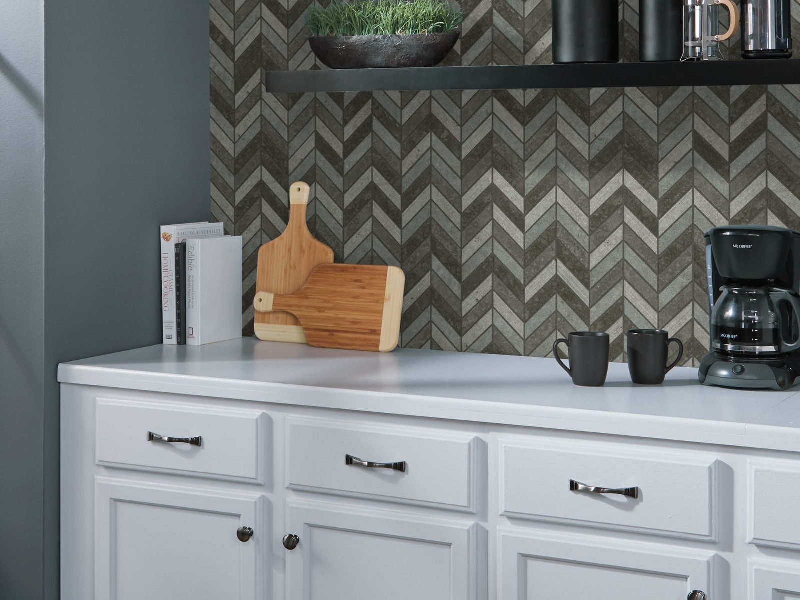 Shaw CS29X Boca Chevron – 13-7/16″ x 10-13/16″ Parallelogram – Whitewater