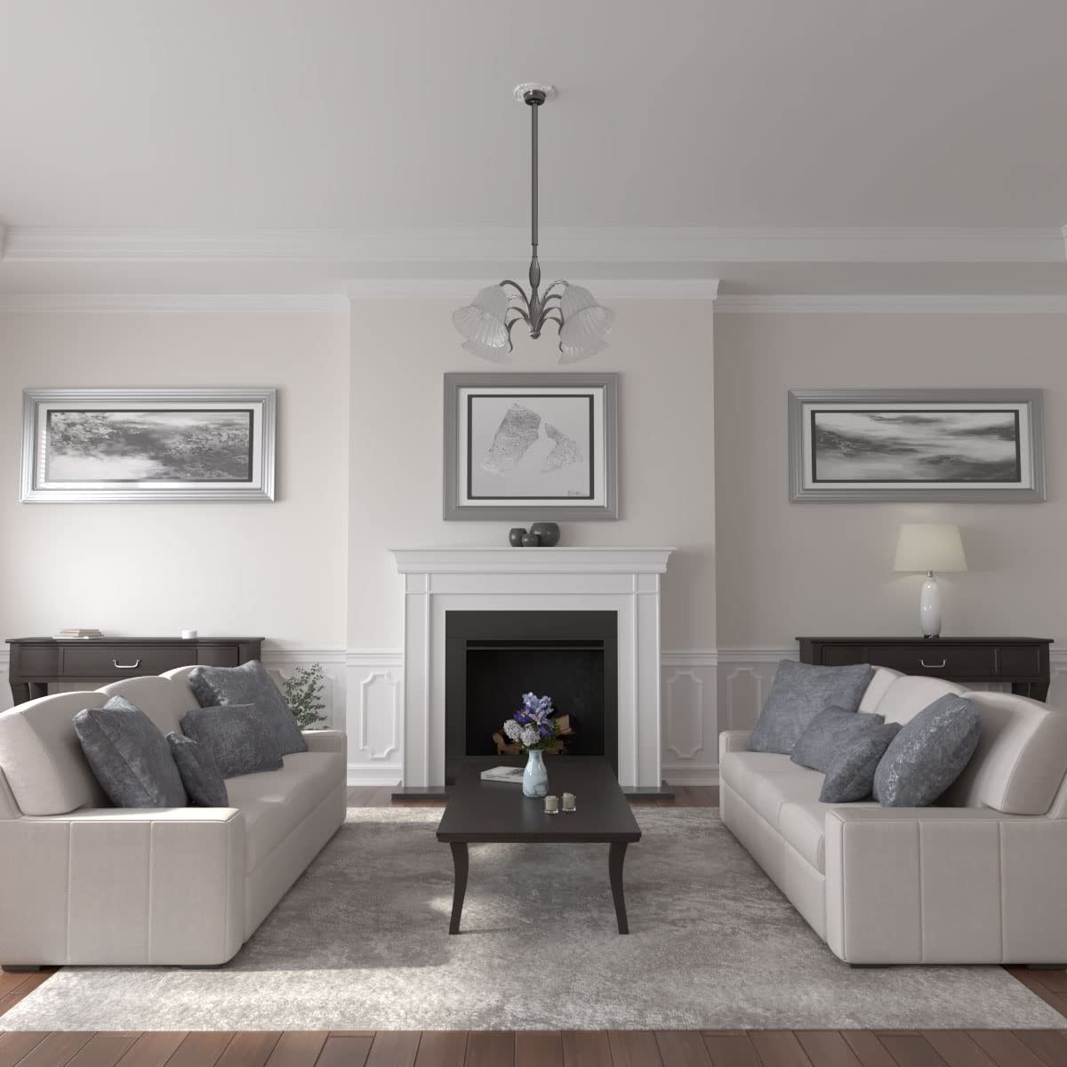 Ekena Millwork CM09BN Benson Ceiling Medallion, 1 Count (Pack of 1), Primed