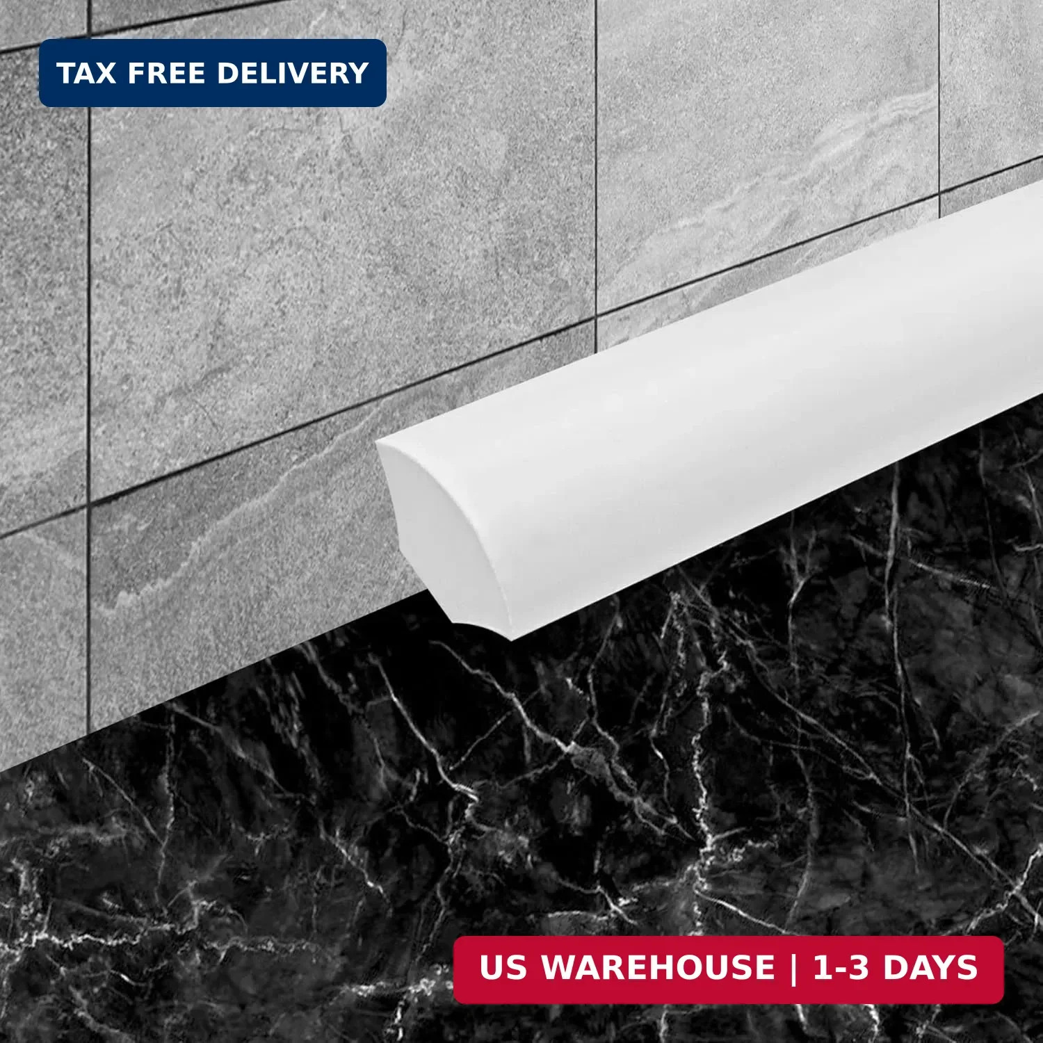 Flexible Quarter Round Molding Self Adhesive (White, 10 Ft) Peel and Stick Flexi