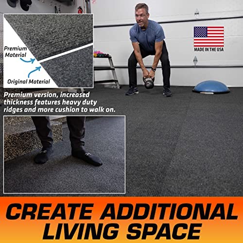 Premium Garage Floor 19’ x 3’9”, Set of 2 (COMBINED SIZE: 19’ x 7’6”) Charcoal