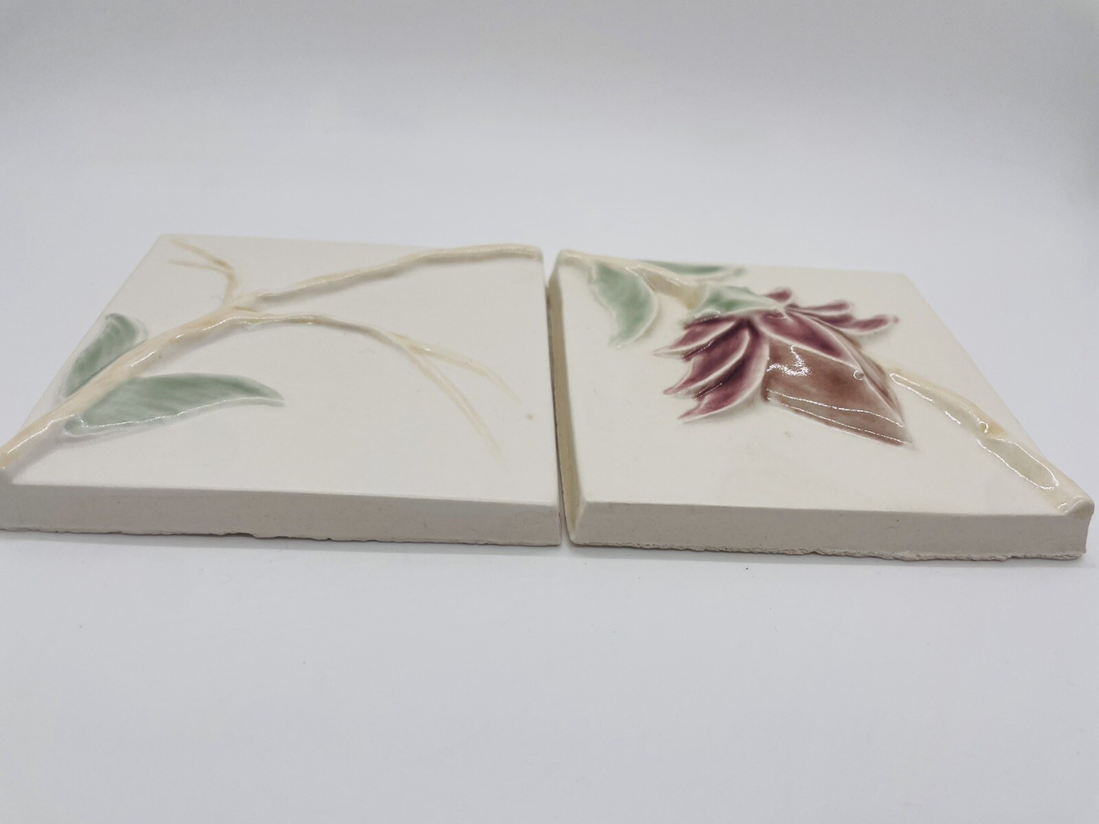 Pratt & Larson Tile 2 Tiles Arts Crafts Art Nouveau NOS