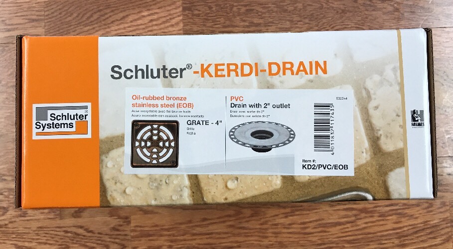 Schluter Kerdi Shower Drain Kit Oil-Rubbed Bronze PVC