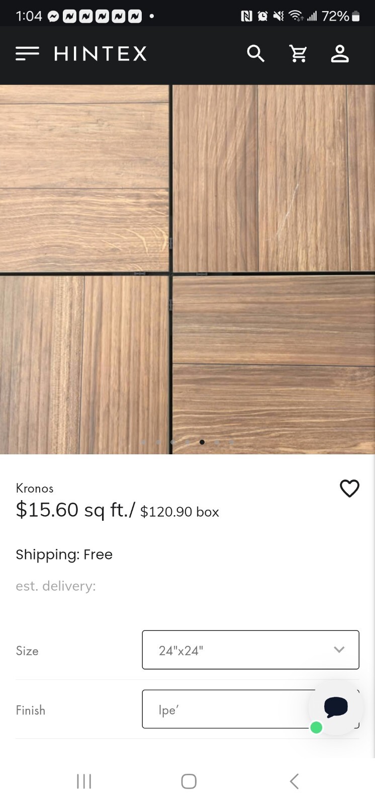 Timber Wood Porcelain Tile Pavers 24″x24″ 62 Boxes 480 SqFt Total. Price Per Box