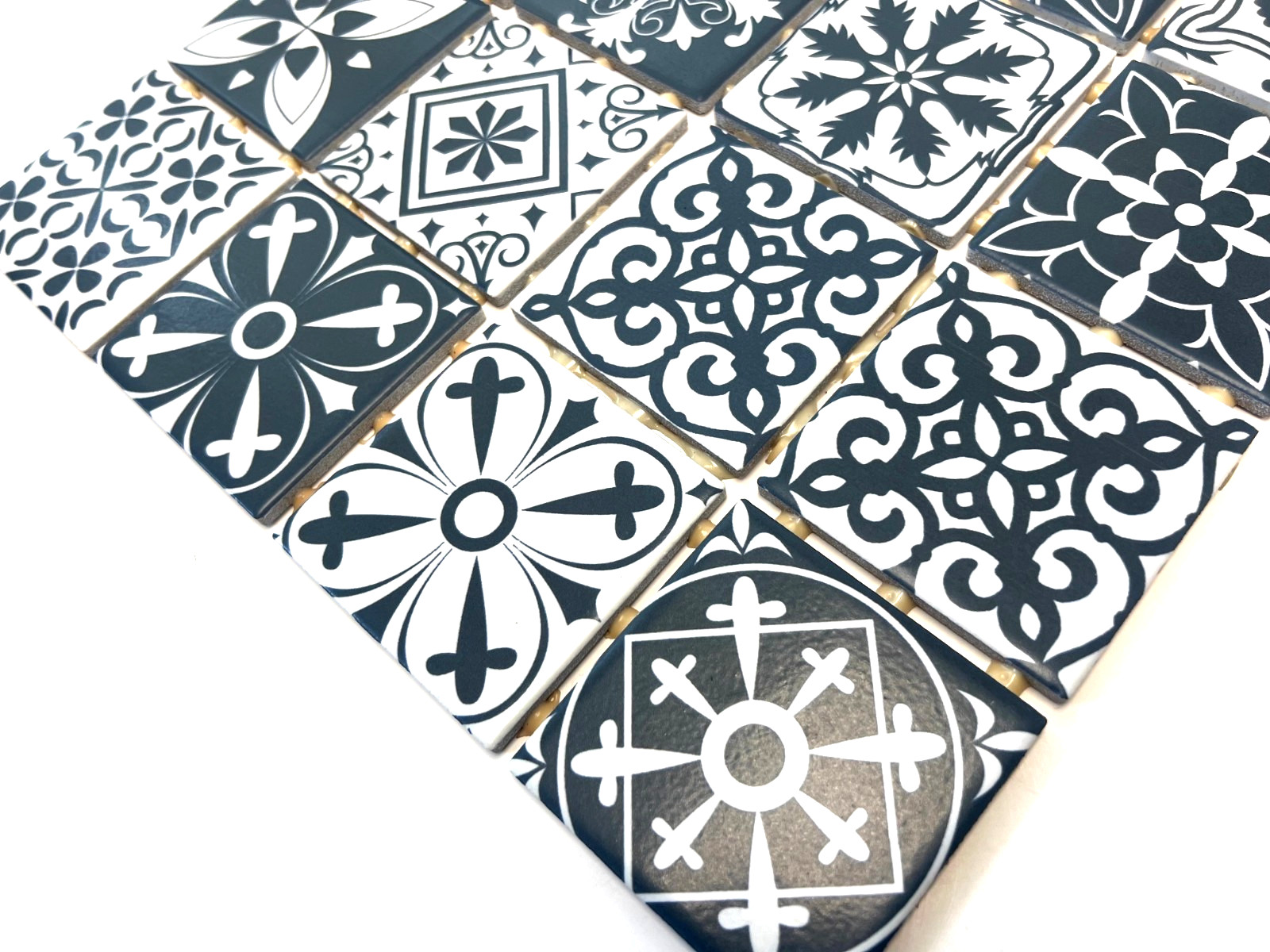3×3 Deco Midnight Beach Pattern Decorative Multicolor Ceramic Wall Tile