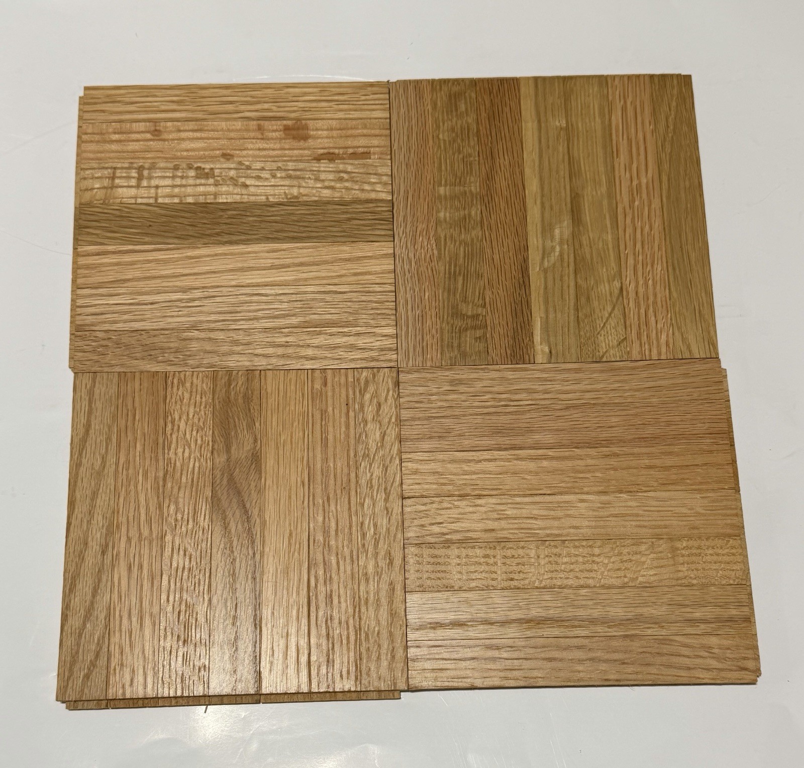 Oak Parquet Flooring COLOR TILE NATURAL 6x6x5/16: 20 Tiles (5 Sq Ft)