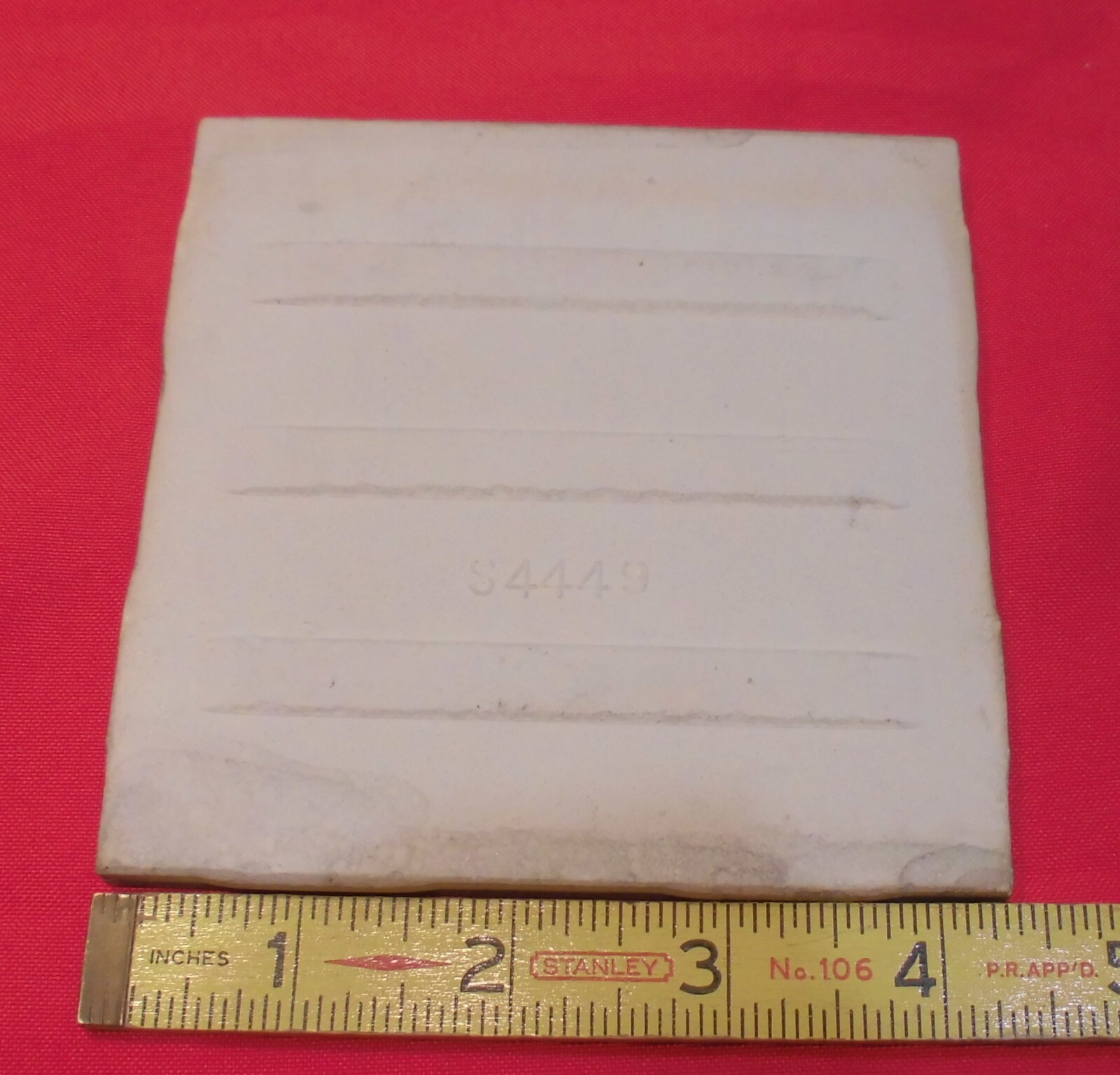 1 pc. Glossy Ceramic Bullnose Tile *Ivory* 4-5/16″ By Robertson Tile Co. New