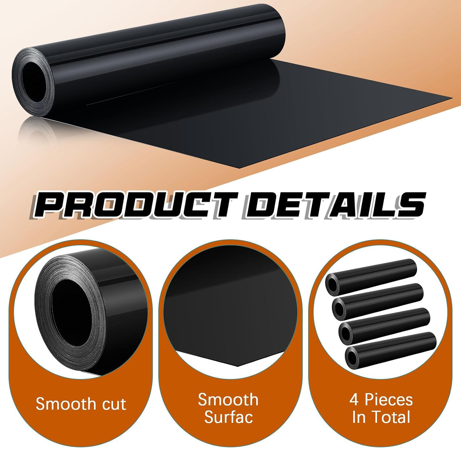 4 Pack Under Deck Drainage Membrane 16Ft Waterproof Trough Roll Black HDPE