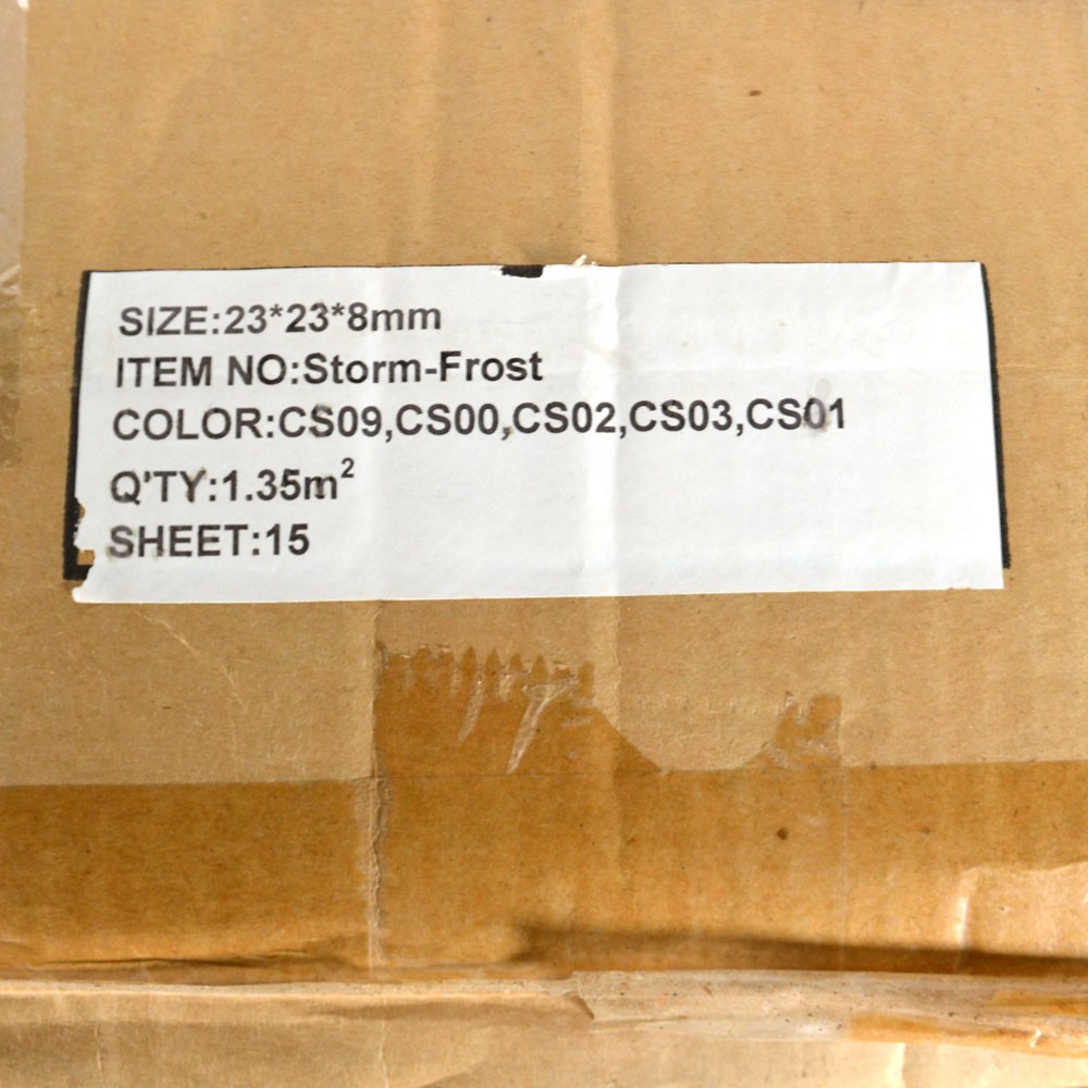 (Lot of 11) Maniscalco ASG070609-ADD2 Storm Frosted Glass Tile 1.0sq.m 23x23x8mm