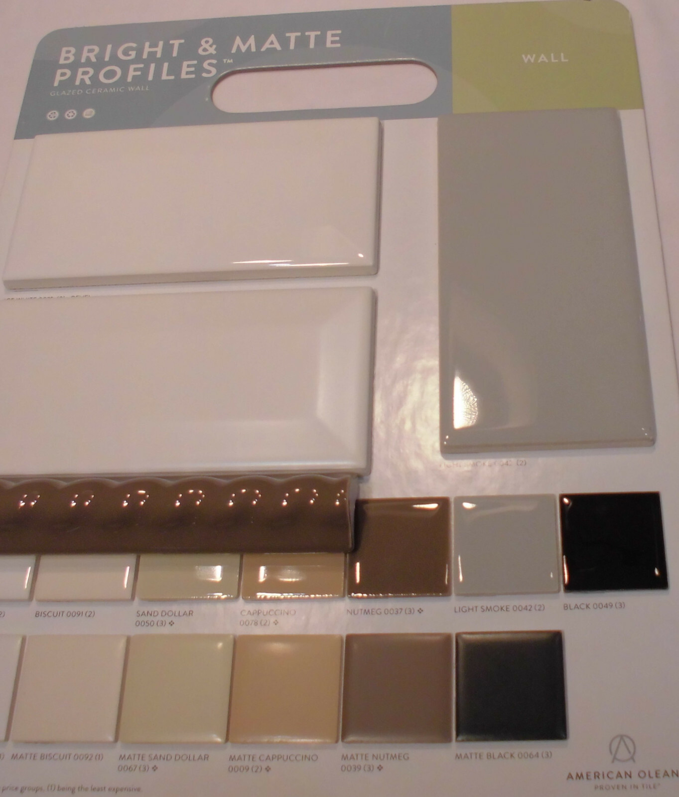 1 Pc. *Artisan Brown – Nutmeg* Ceramic Sizzle Liner Rope Tile; 6″ by Daltile NEW