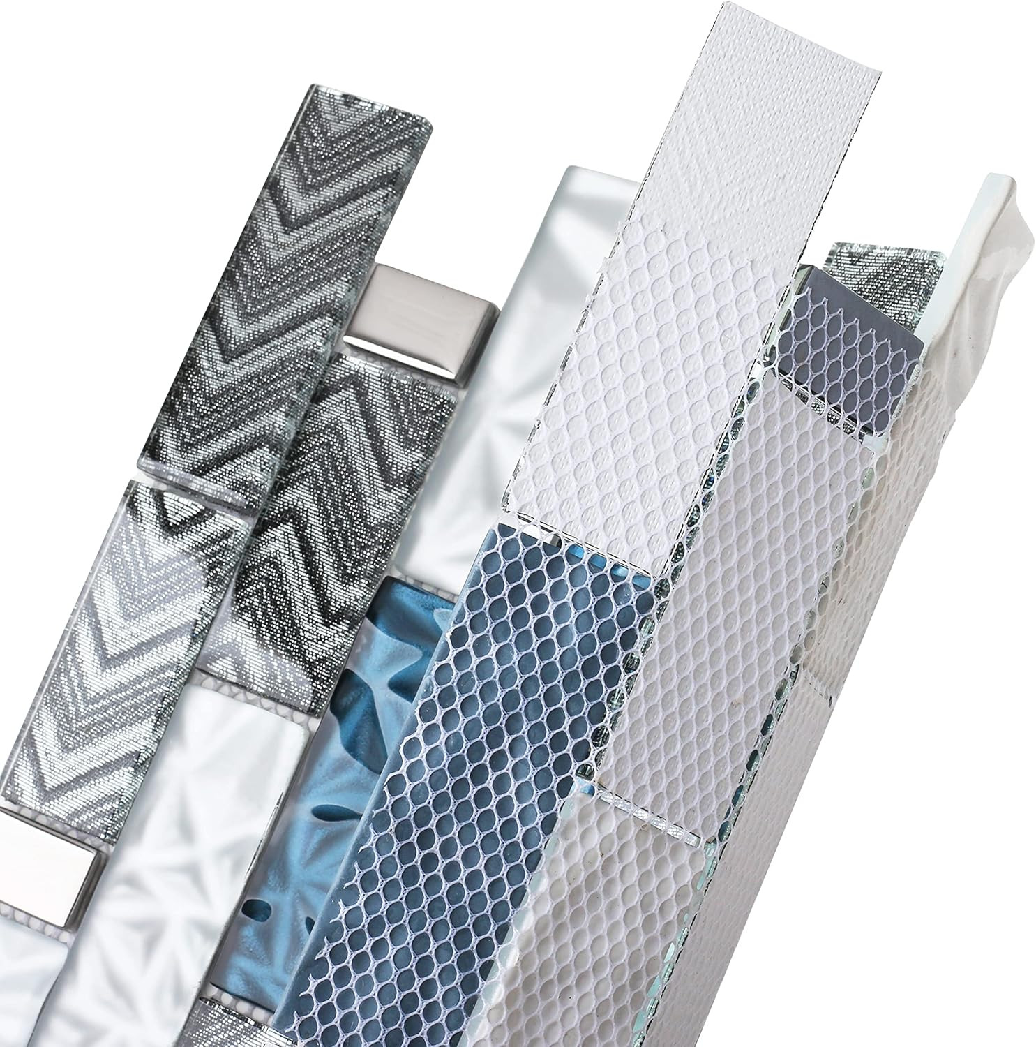 Glass Tiles Backsplash Subway Blue Mosaic Tile for Kitchen Bathroom Walls (Pack