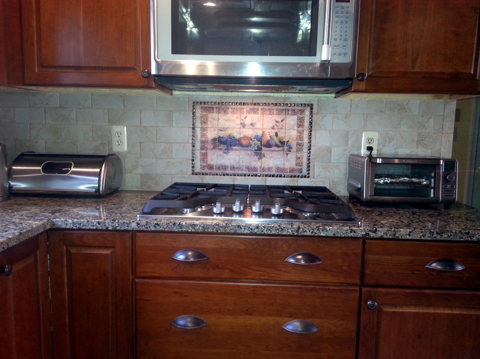 36 x 24 Art Mural Ceramic Grape Backsplash Tile #148