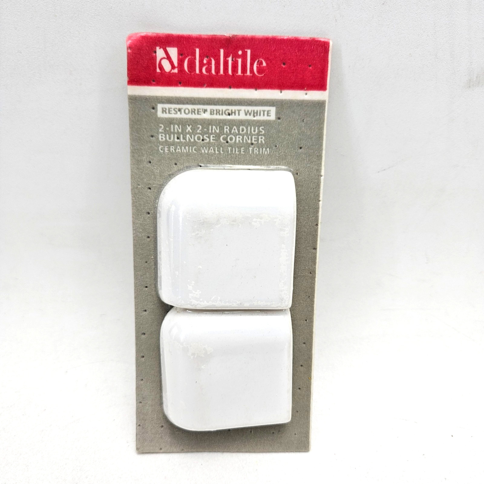 Daltile Restore 2″ x 2″ In Radius Bullnose Corner Ceramic Trim Tile Bright White