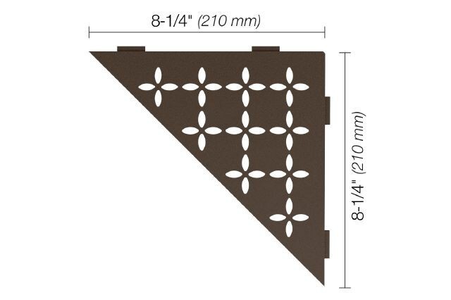 Schluter SHELF-E – Triangular Floral Design – Bronze – SES1D5TSOB