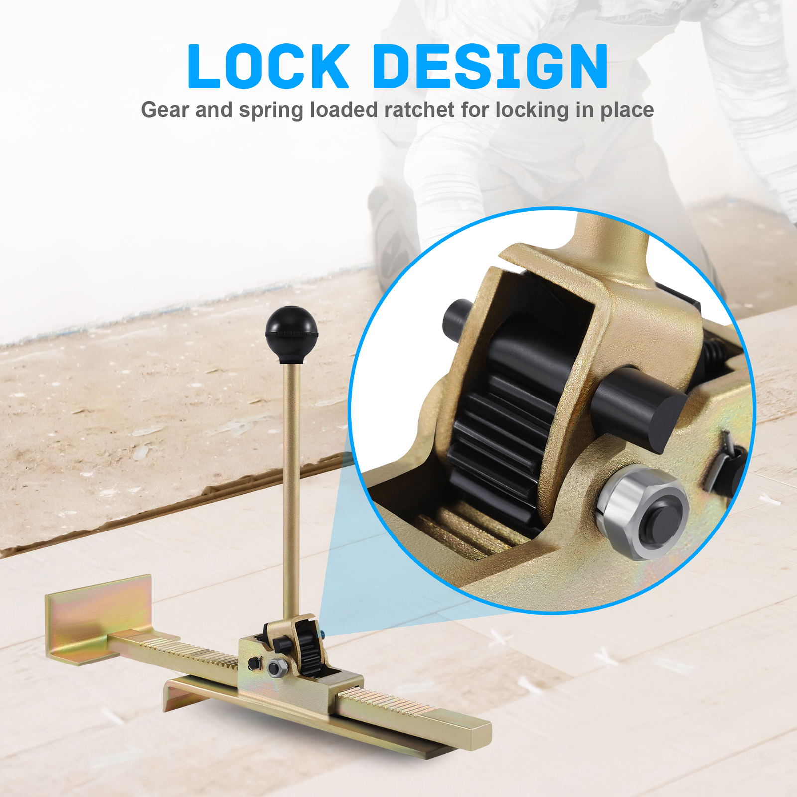 Flooring Jack Ratcheting Wood Floor Clamp Tool Hardwood Plank Jack Installation