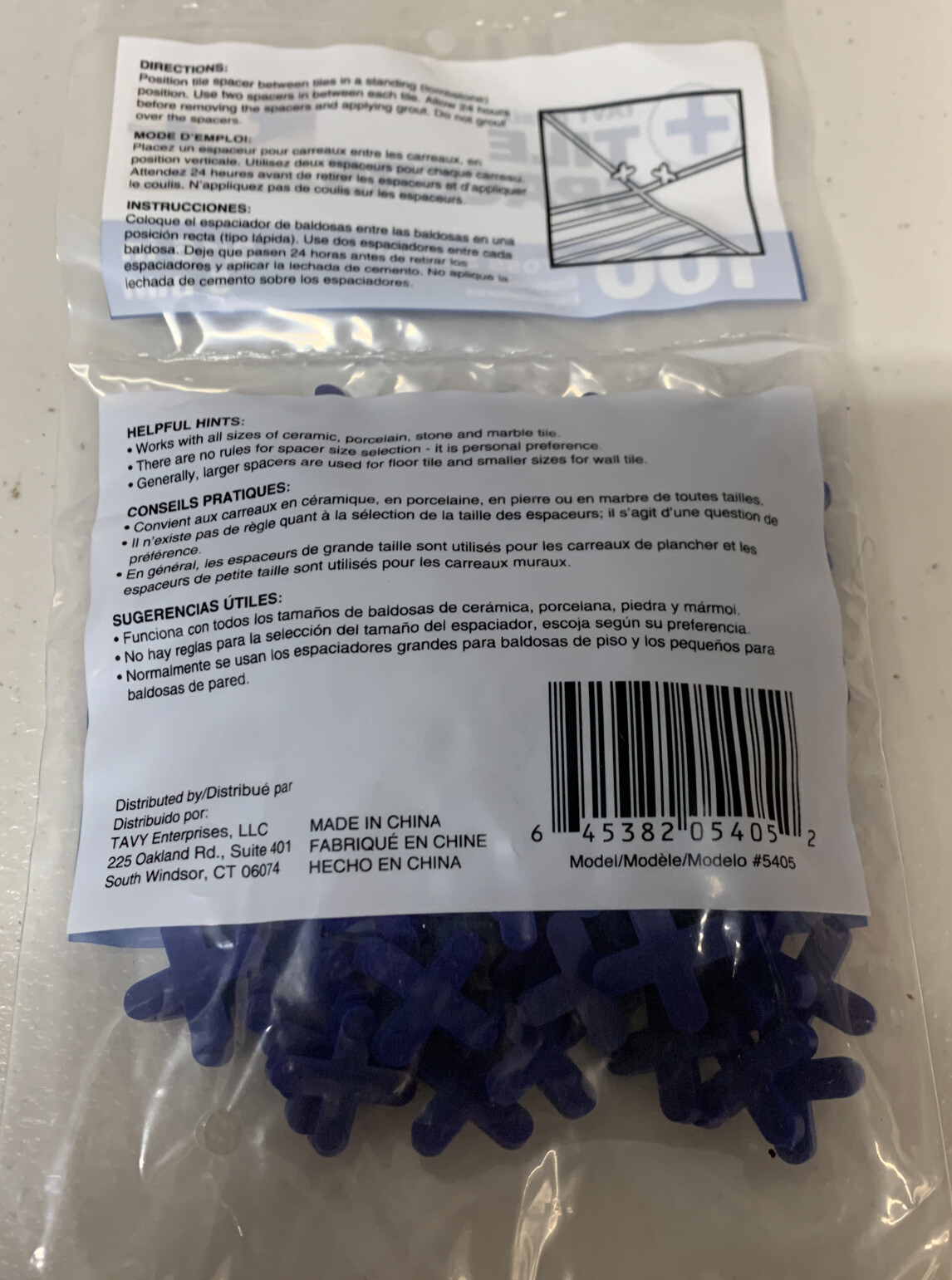 Tavy Basix Cross Tile Spacers 3/16in 5mm 100pc Pack Brand New 3 Packages BN2