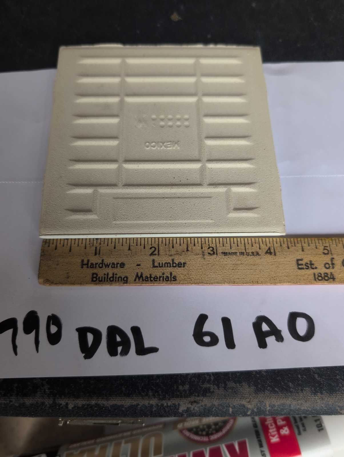 2 pcs 61 Designer White Matte Ceramic Tile 4 1/4″ American Olean Bullnose 0790