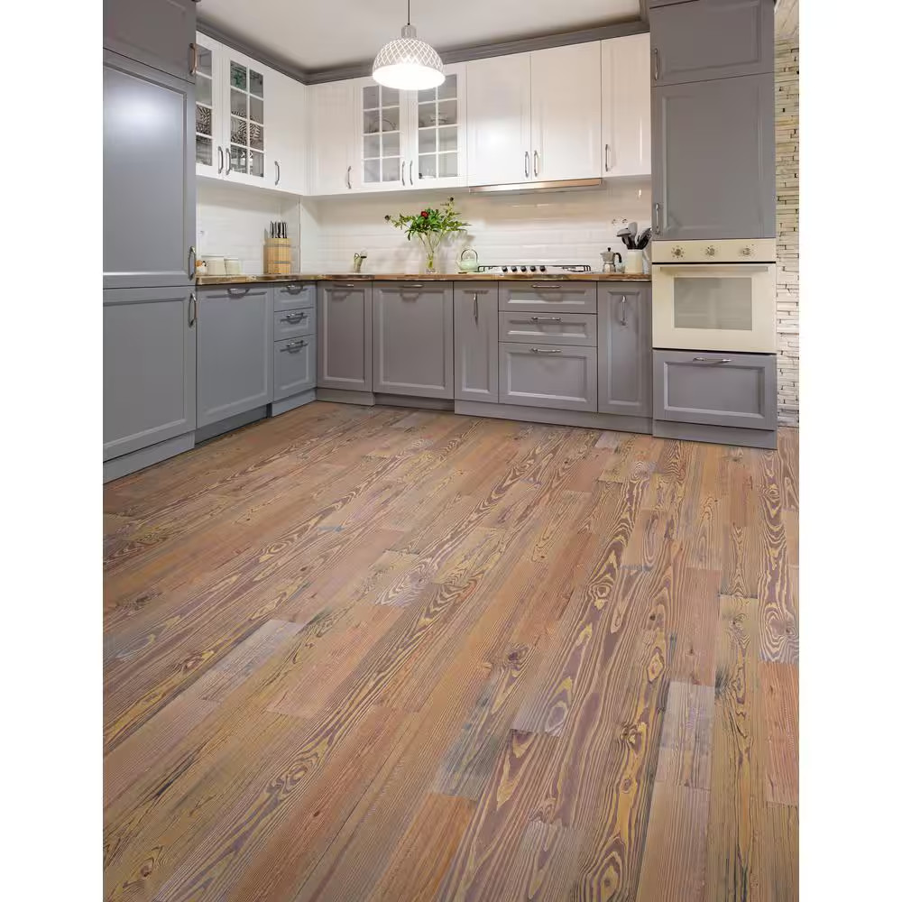Roasted Pine 3/4 In. T X 5-1/8 In. W Hand Scraped Solid Hardwood Flooring (23.3
