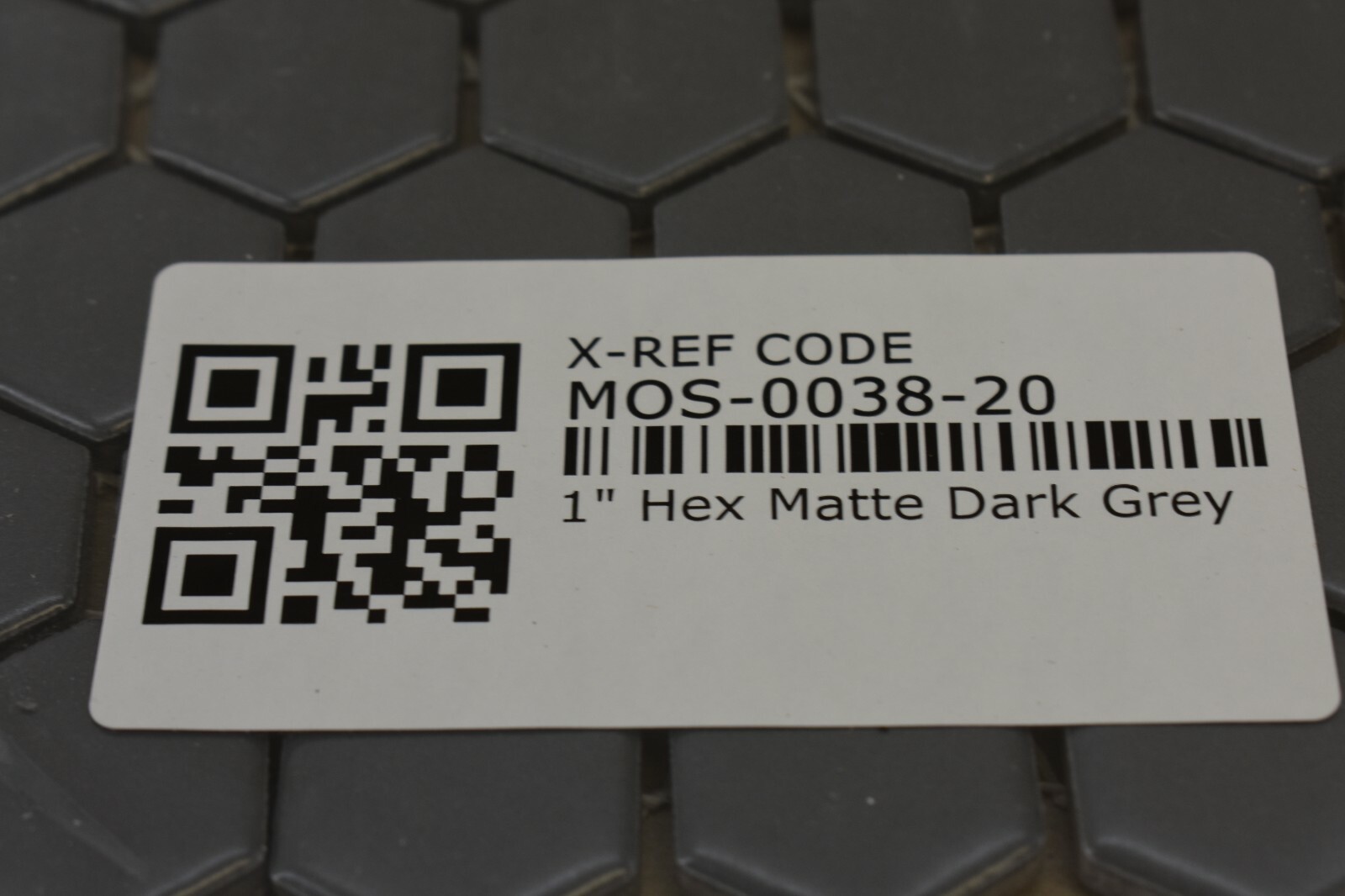 Pack of 10 Mosaic Tile Matte Dark Grey Frost Moka Glass Daltile Hexagon Tile 12″