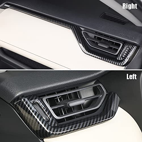 for RAV4 ABS Carbon Fiber Grain Dashboard Dashboard Side Air Vent Outlet Cover
