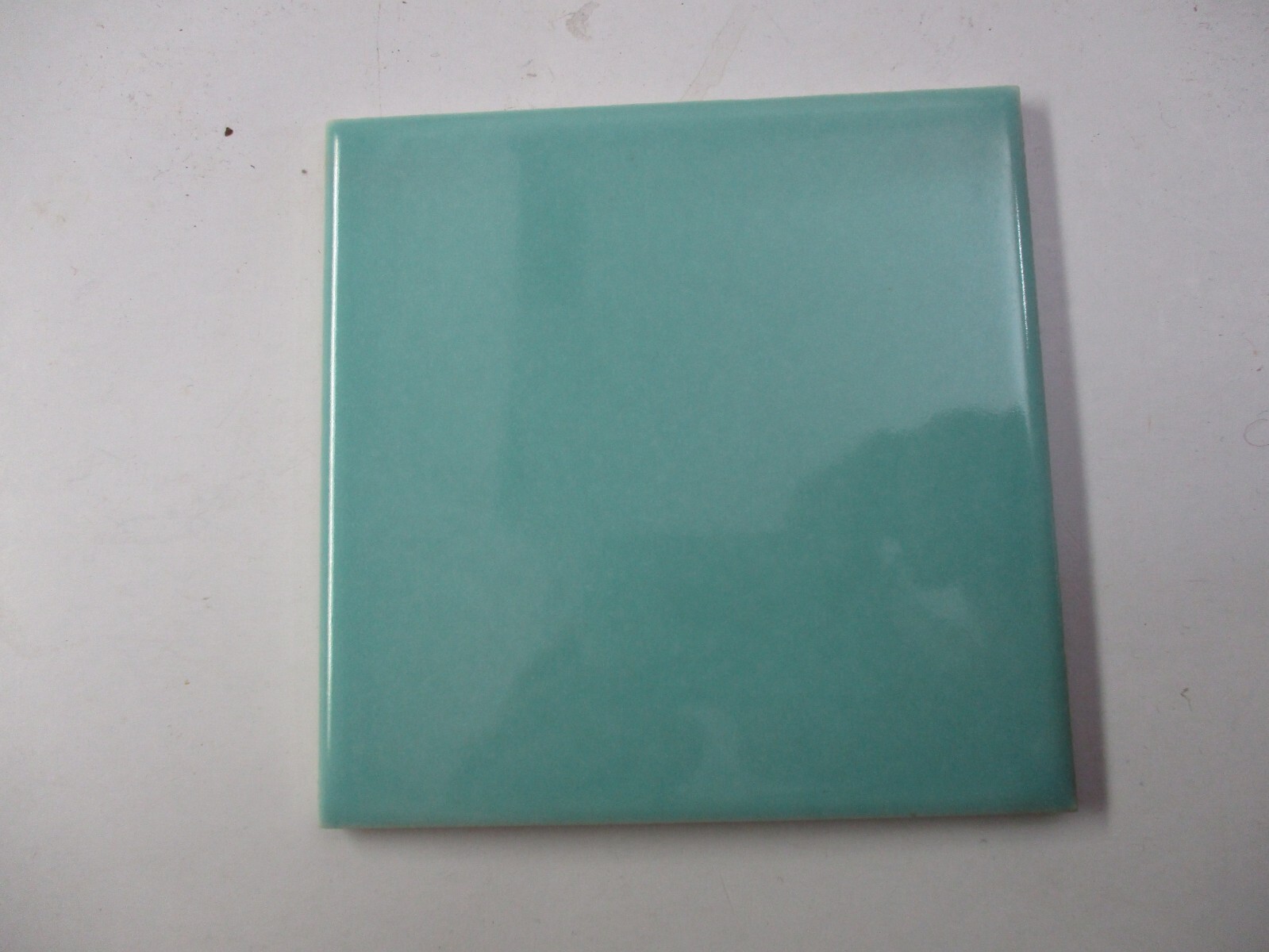 1 Wall Tile Atco USA 4-3/8″ Sq. Aqua Green Turquoise Ceramic 1950s Retro Vintage