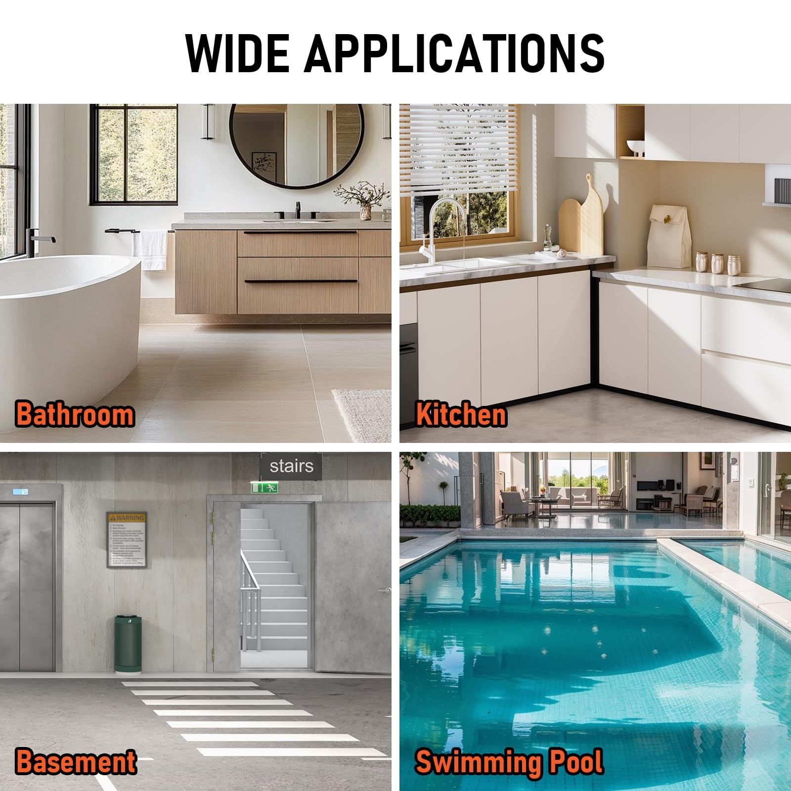 Waterproof Membrane for Shower 3.3ft x 98.5ft(323 Sq Ft) Thickened Waterproof…
