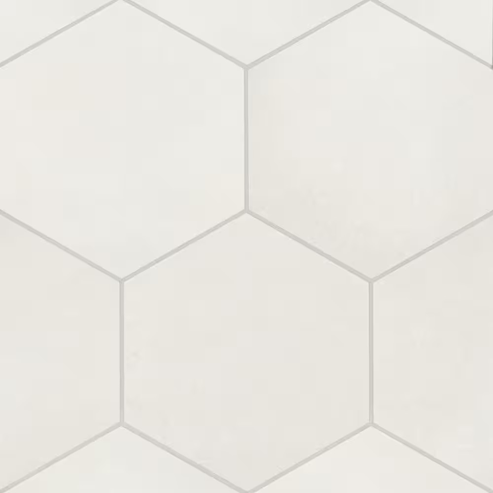 Makoto Hexagon 10 In. X 10 In. Matte Shoji White Porcelain Floor Tile (10.76 Sq.