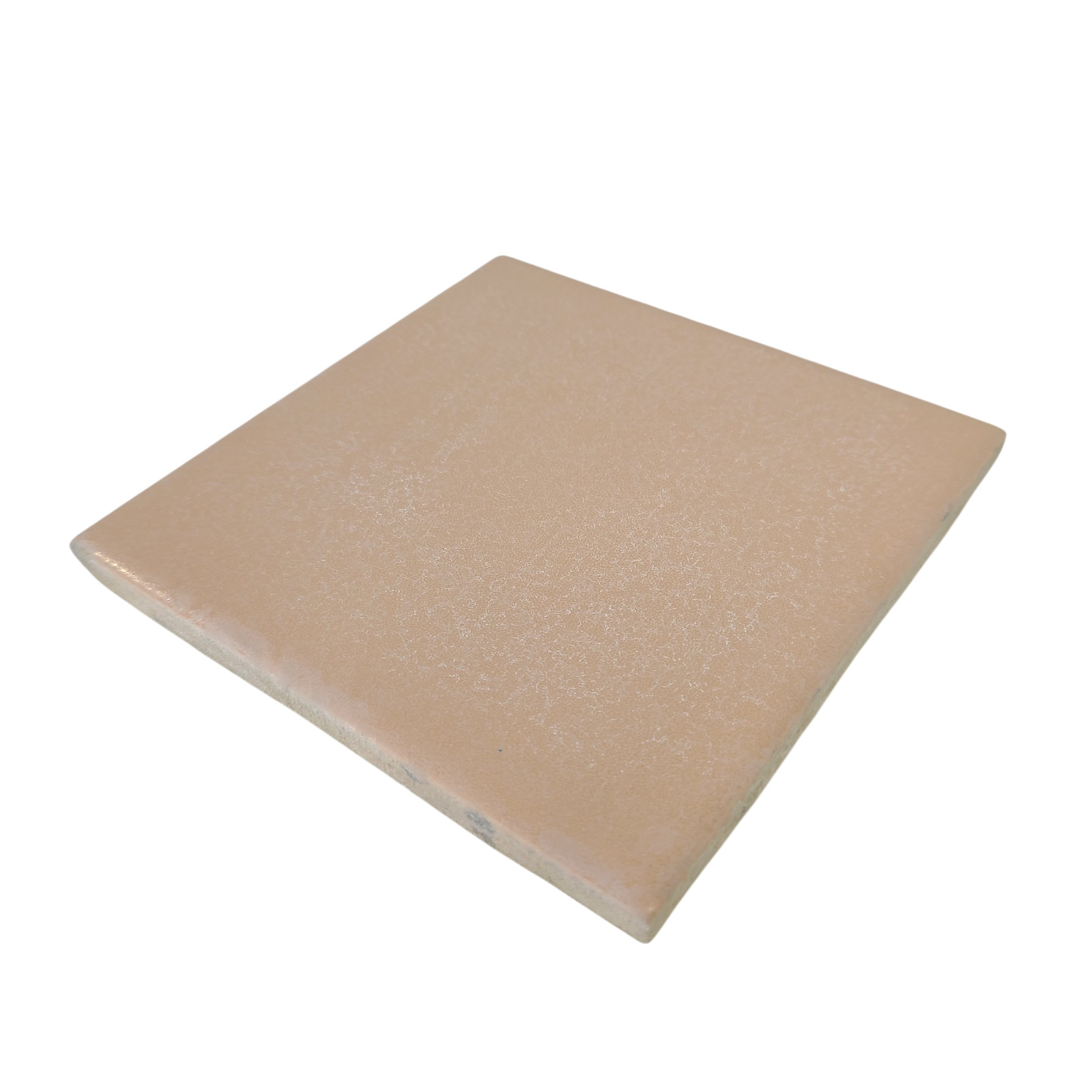 Peach Pink Ceramic Tile 4 3/8 inch Florida Tile FT Crystalline Tuscan Tan 283