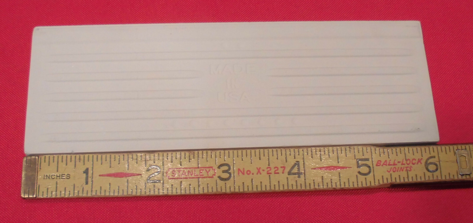 1 pc. Florida Tile Co. *Gloss New White #100* Bullnose Ceramic Tile, flat type